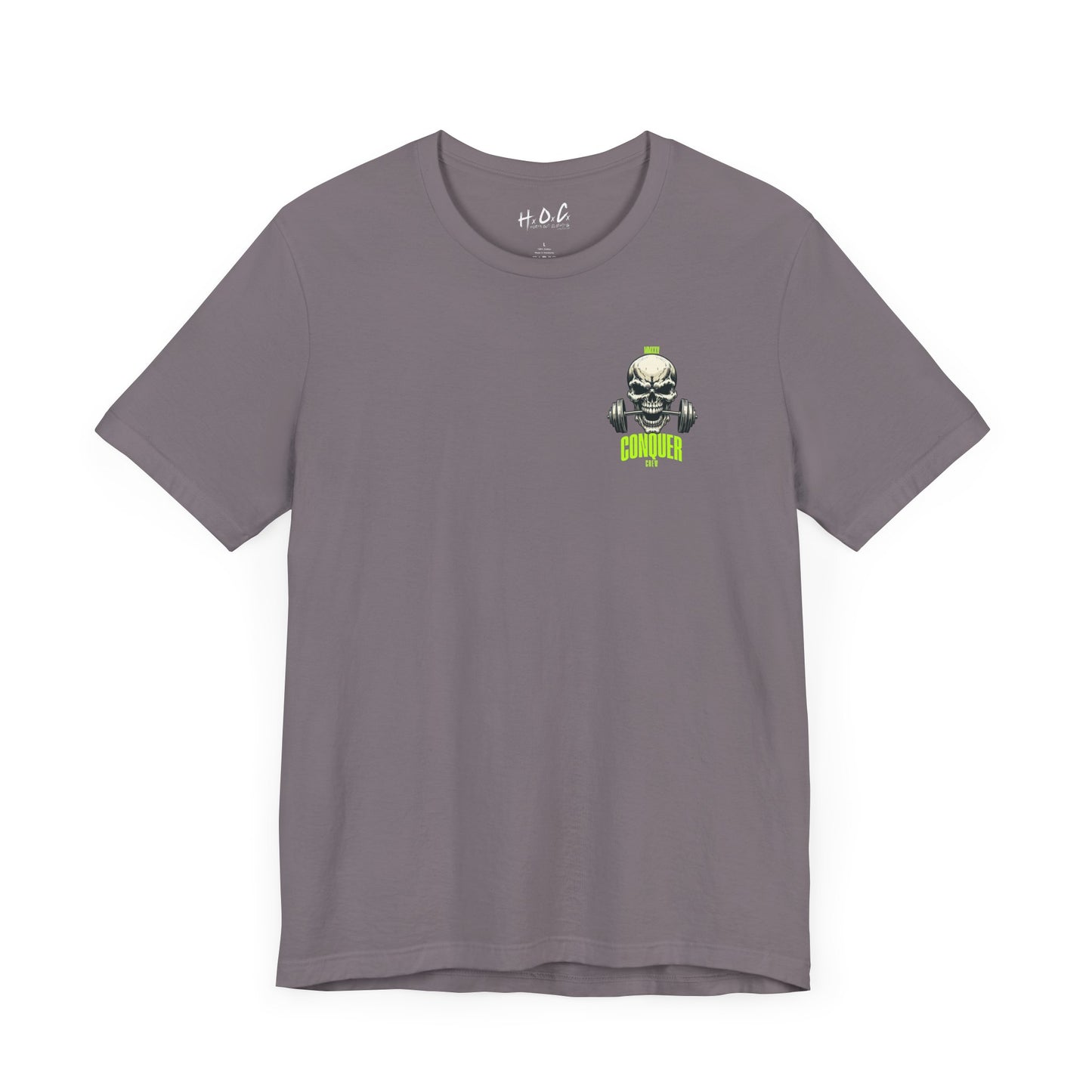 Skull Conqueror Gym Tee - Unisex Short Sleeve Workout Shirt