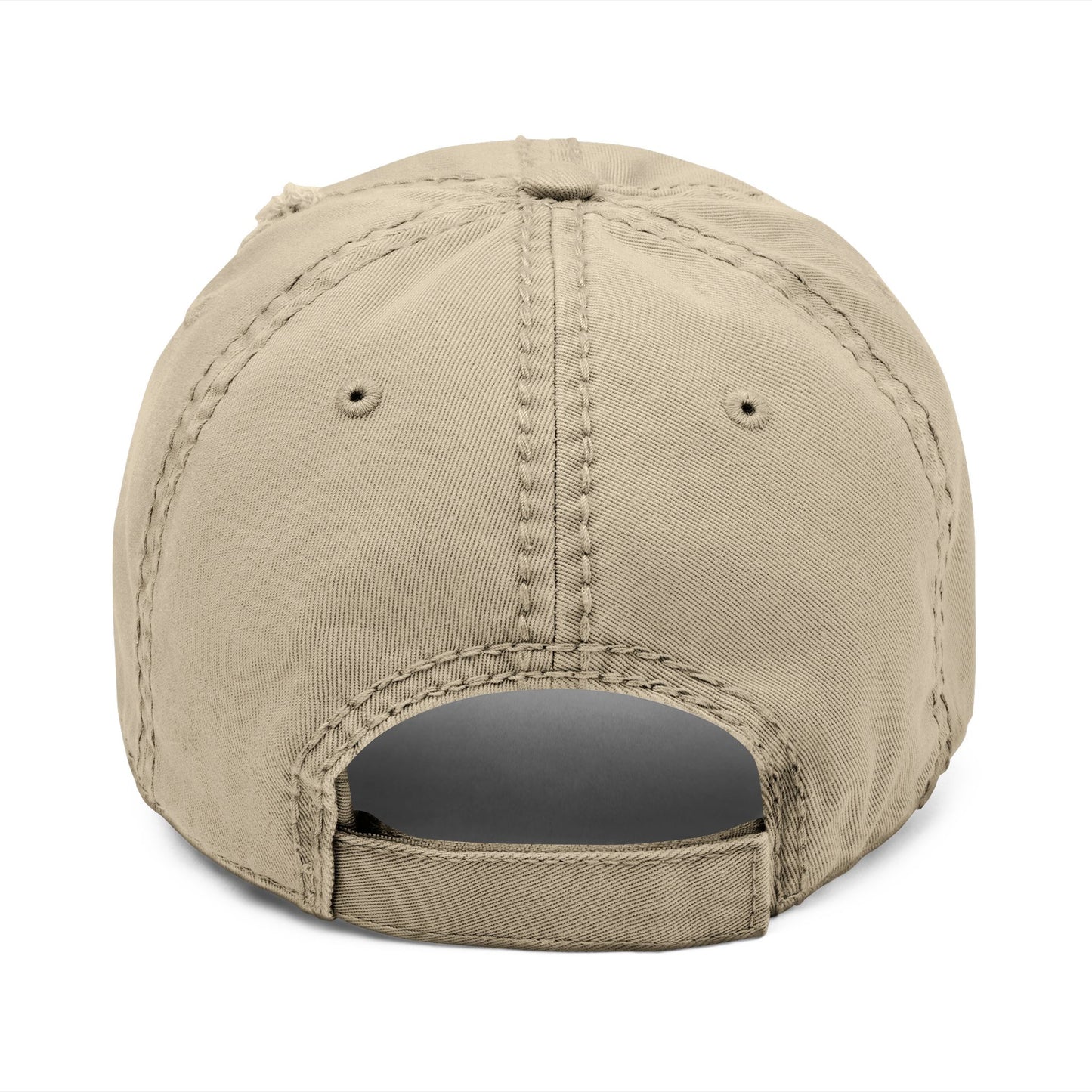 Conquer Crew Distressed Dad Hat - Casual Embroidered Cap