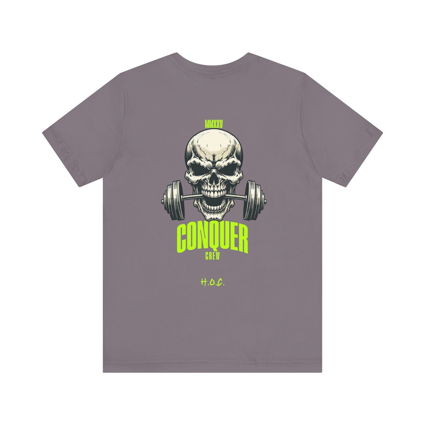 Skull Conqueror Gym Tee - Unisex Short Sleeve Workout Shirt