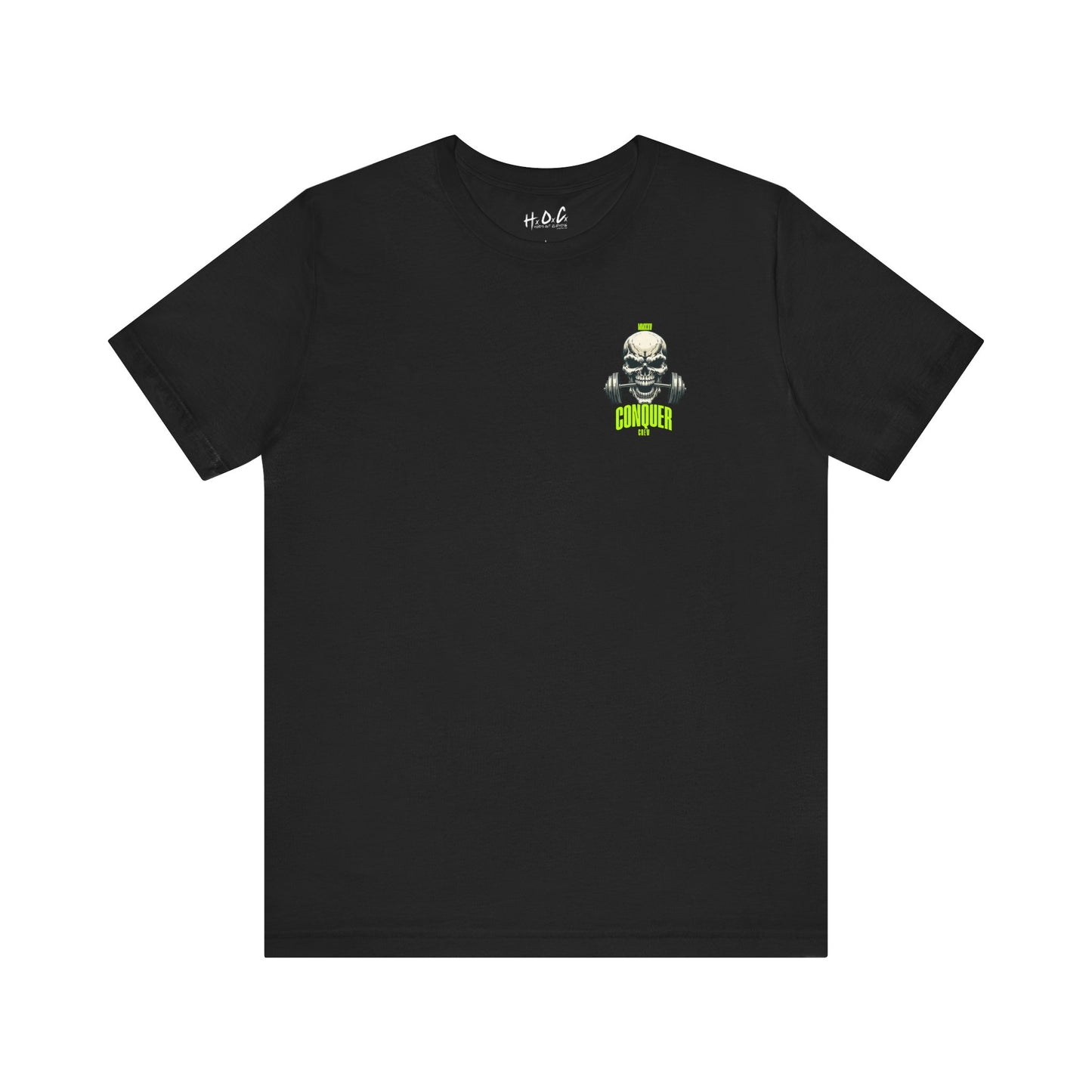 Skull Conqueror Gym Tee - Unisex Short Sleeve Workout Shirt