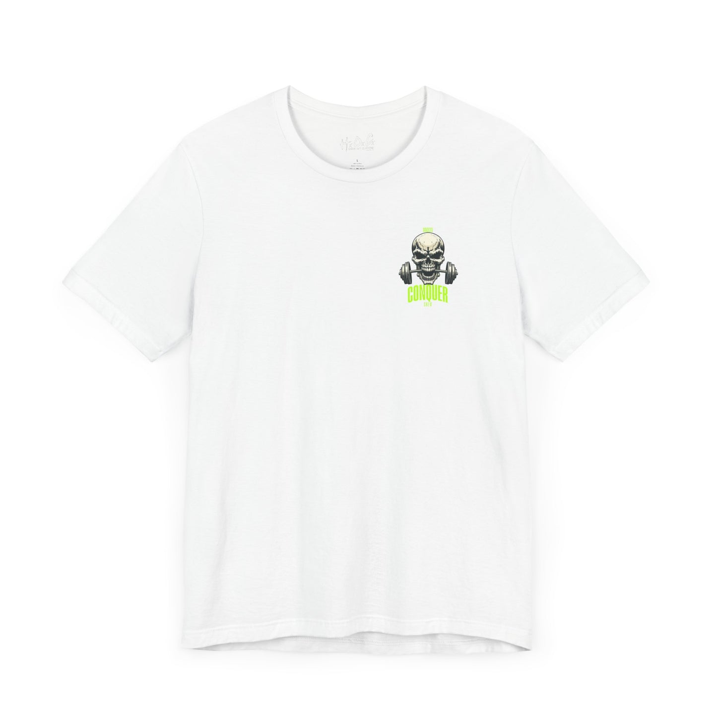 Skull Conqueror Gym Tee - Unisex Short Sleeve Workout Shirt