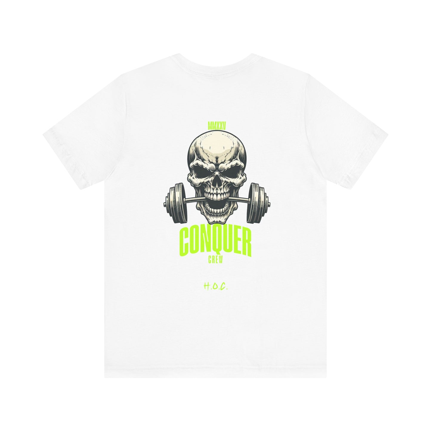 Skull Conqueror Gym Tee - Unisex Short Sleeve Workout Shirt