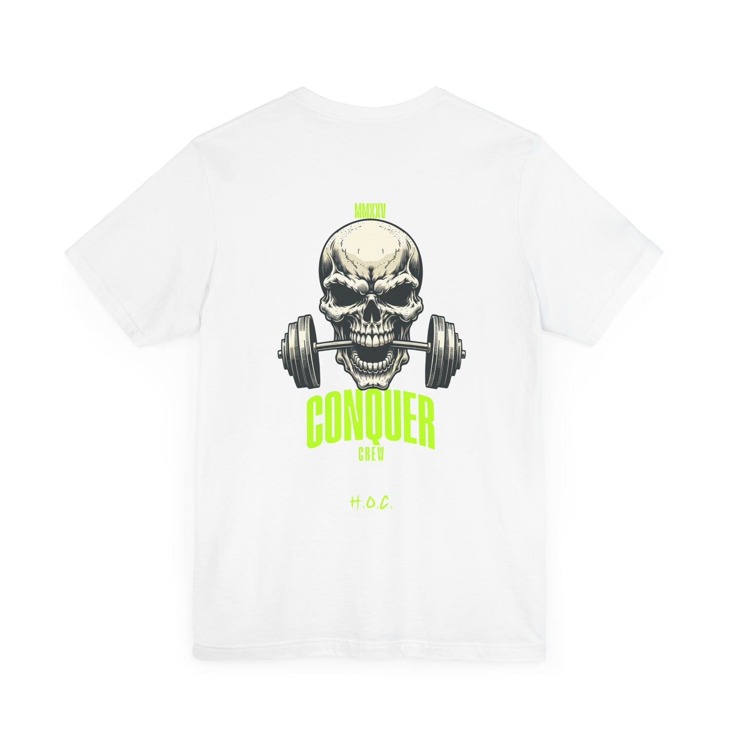 Skull Conqueror Gym Tee - Unisex Short Sleeve Workout Shirt