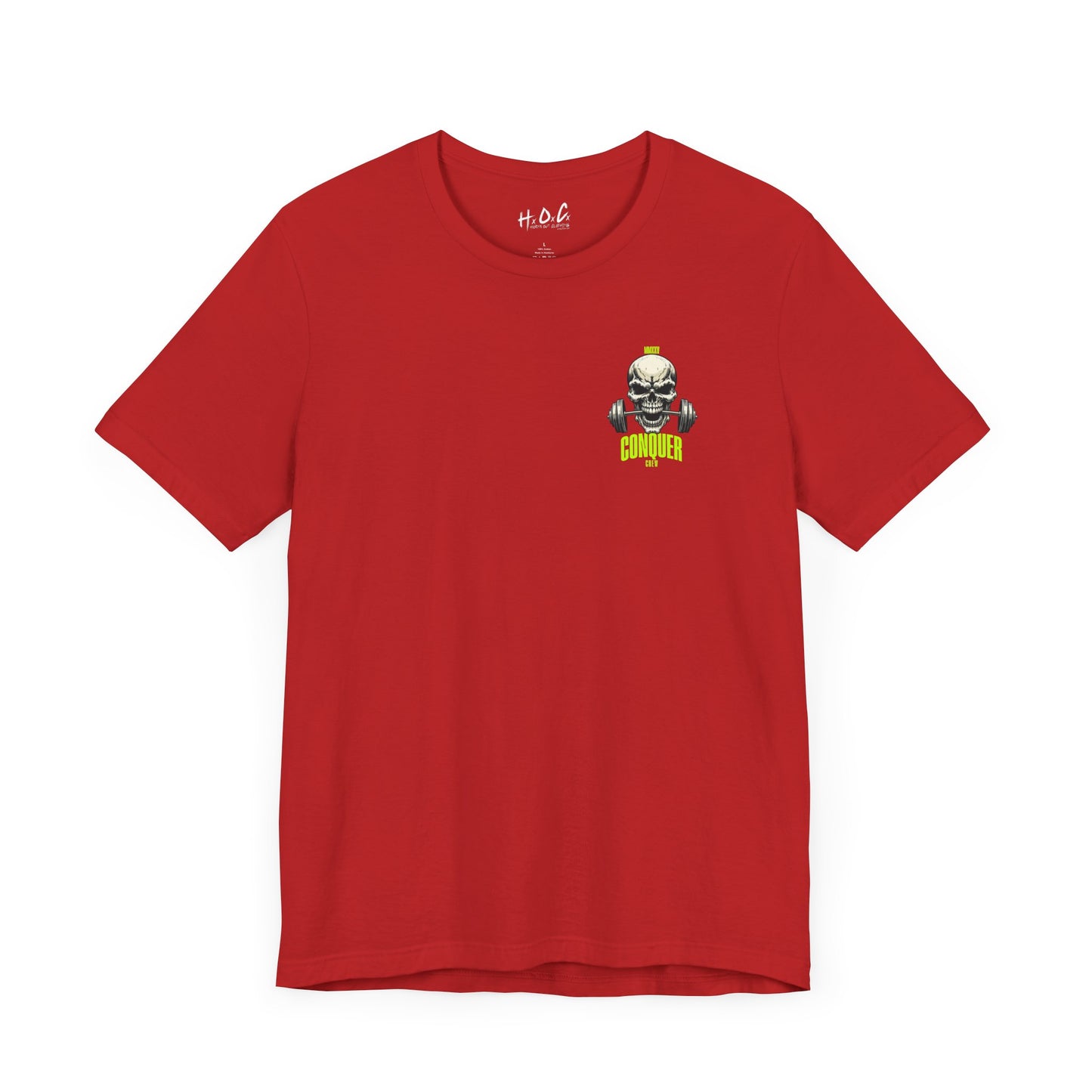 Skull Conqueror Gym Tee - Unisex Short Sleeve Workout Shirt