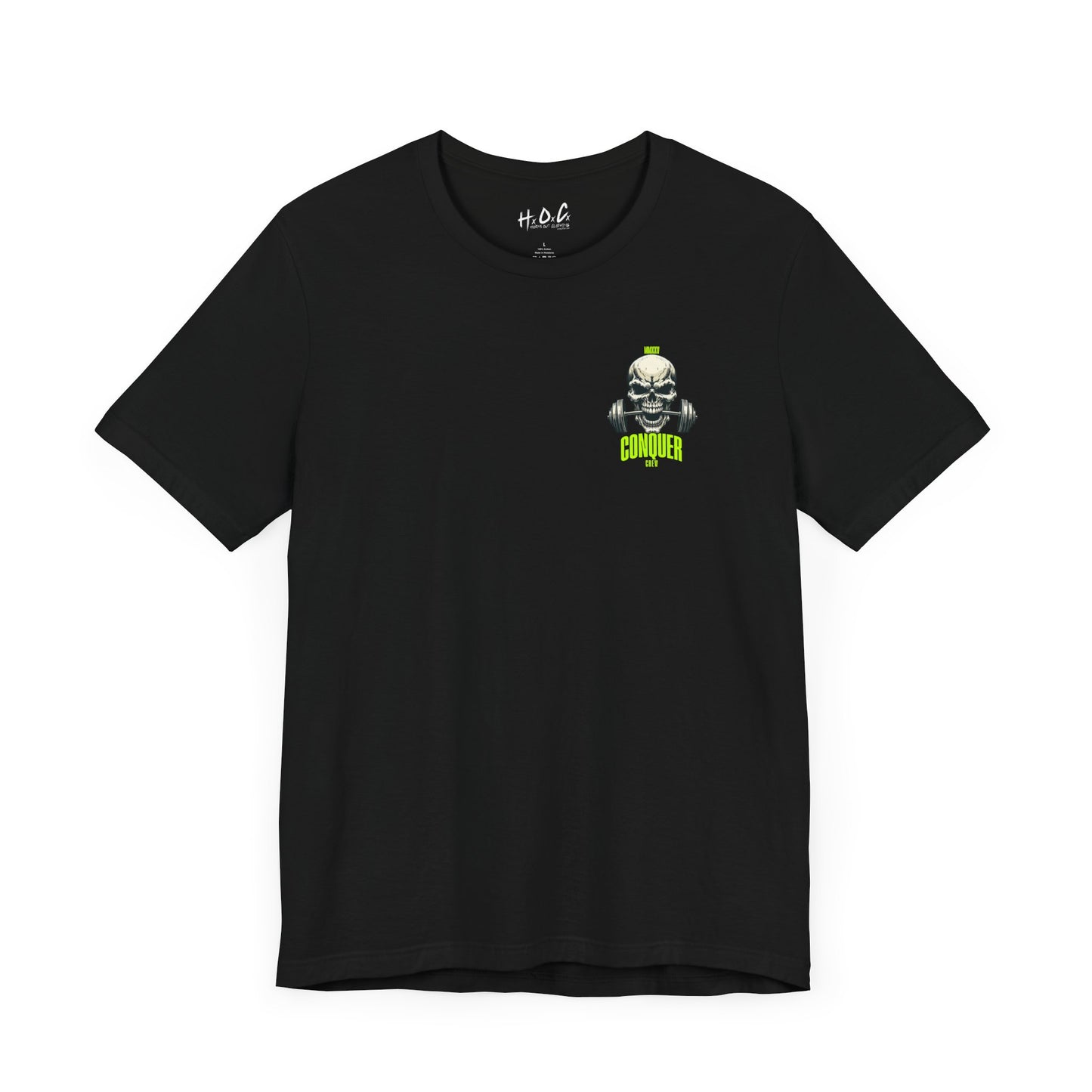 Skull Conqueror Gym Tee - Unisex Short Sleeve Workout Shirt